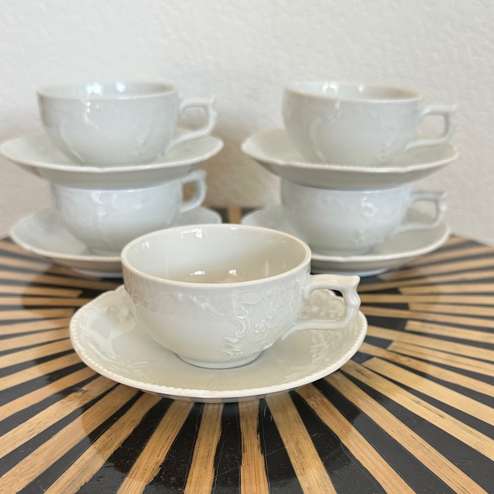 Rosenthal White Porcelain Mini Tea Cup Set of 5